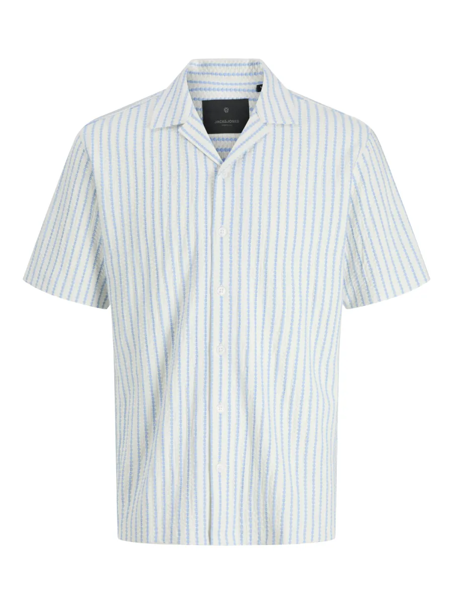 JACK & JONES-JPRBLADOUGLAS JERSEY S/S SHIRT SN-12295636-Chambray blue-LICHT BLAUW