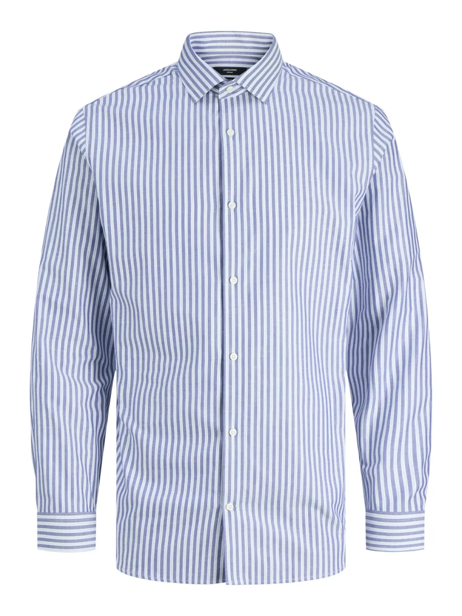 JACK & JONES-JPRBLAPARKER SHIRT L/S NOOS-12227385-Black iris-BLAUW