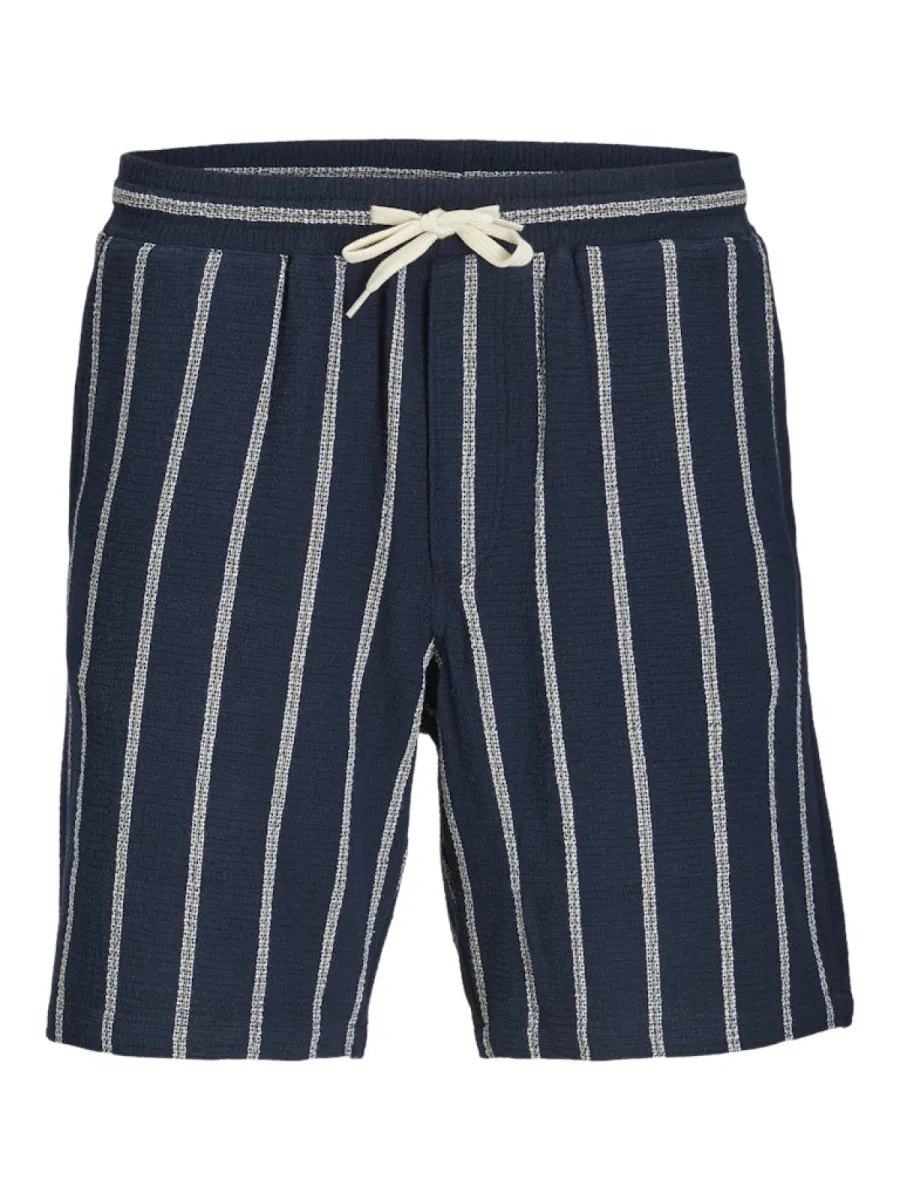 JACK & JONES-JPSTJAIDEN COBA STRIPE JOG SHORTS R-12274413-Sky captain-NAVY