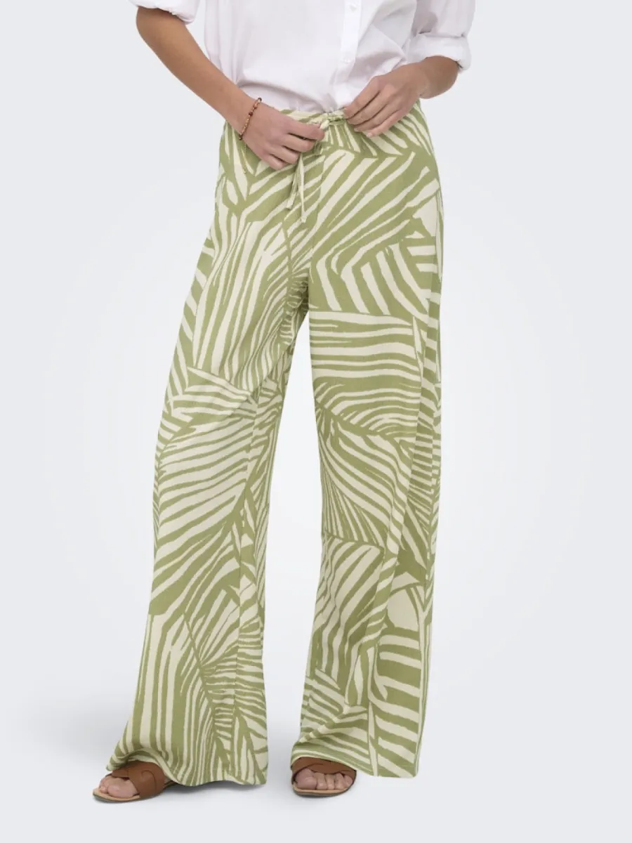 JDY-JDYDEBBIE NEW LOOSE PANT-15370187-Sage Trope-GROEN COMBINATIES