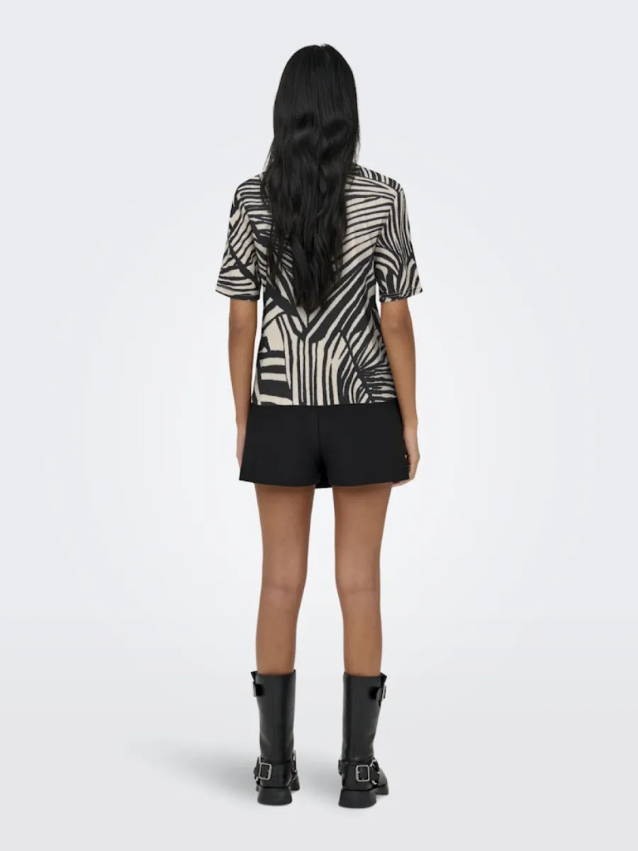 JDY-JDYDEBBIE S/S TOP-15352944-Black Trope-ZWART COMBINATIES
