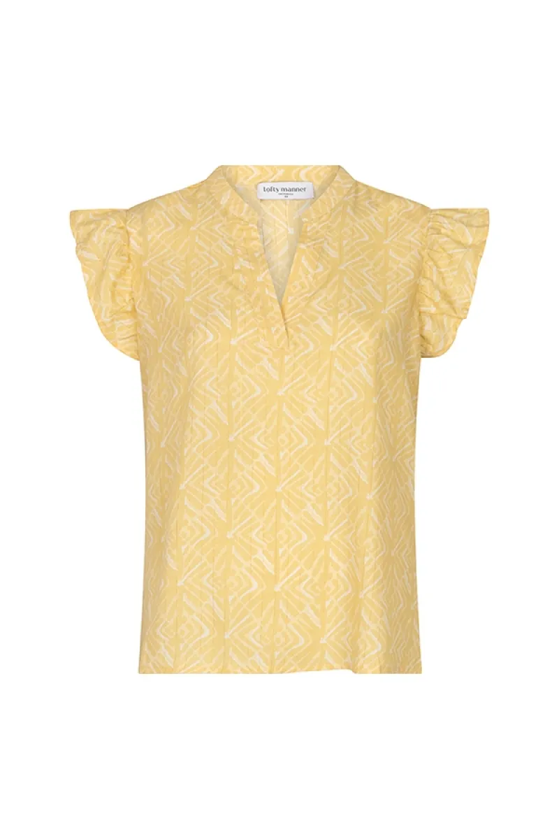 LOFTY MANNER--RF12 - Blouse Serena-660 Pyramid Gold-GEEL