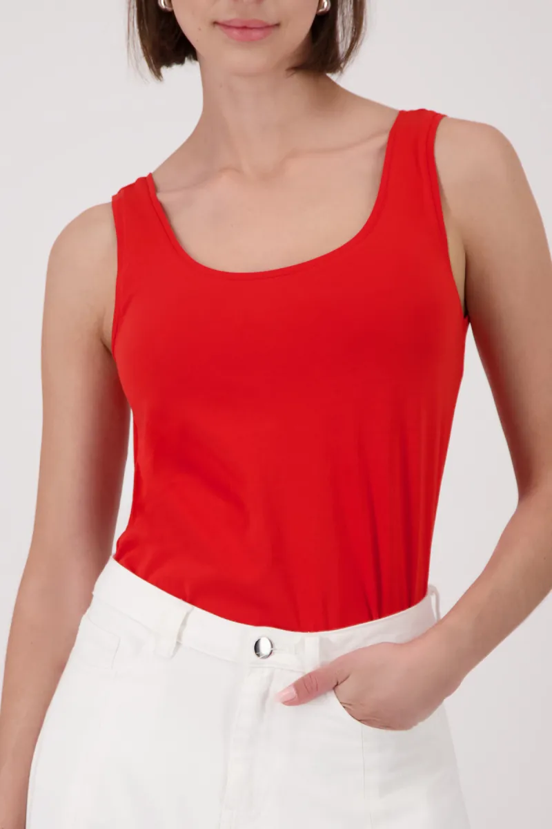 Monari-Basic top-410859-313 Coral red-KORAAL