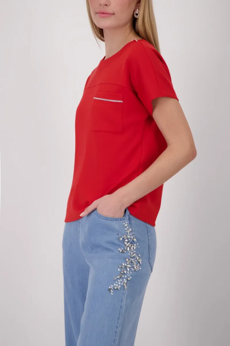 monari-sweatshirt-with-chest-pocket-410967-313-coral-red-rood-5 Monari-Sweatshirt with chest pocket-410967-313 Coral red-ROOD