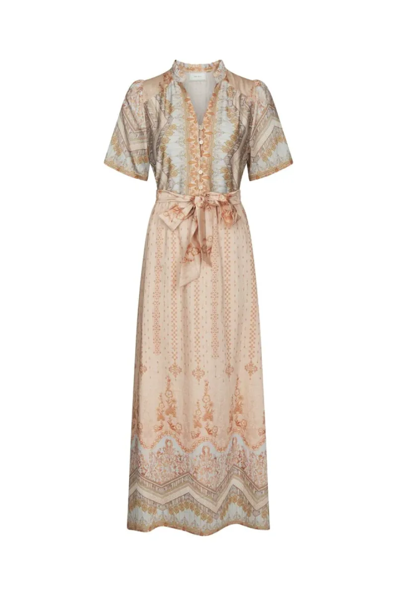 Neo Noir-Moviana Flower Border Dress-169030-618 Flower Peach-PERZIK