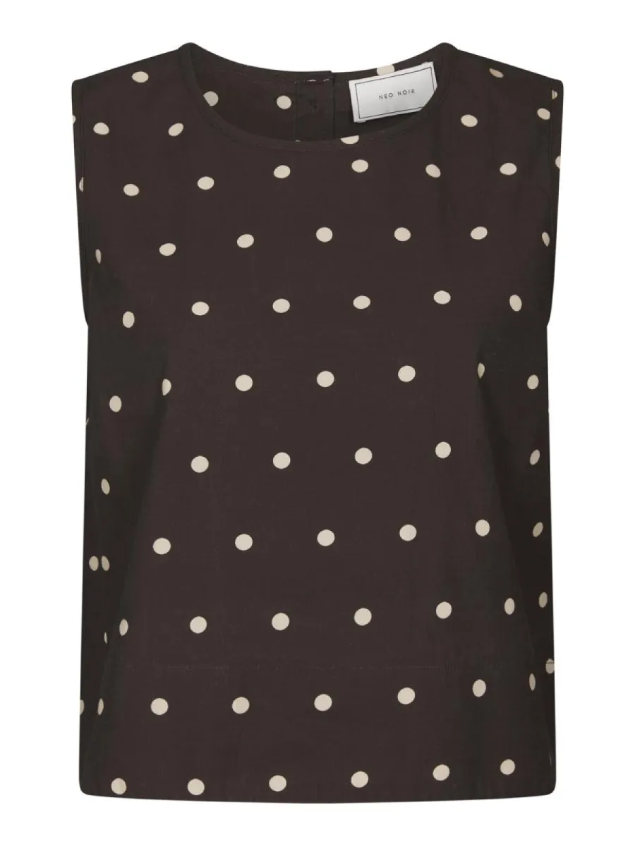 Neo Noir-Polly Dot Top-169334-676 Dark Brown-BRUIN