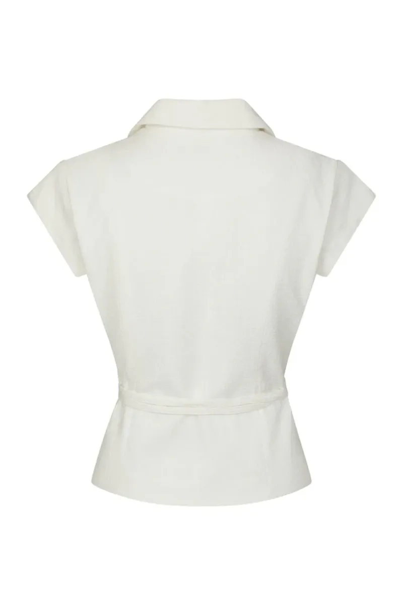 Neo Noir-Salima Ramie Waistcoat-168128-121 Off White-OFF WHITE
