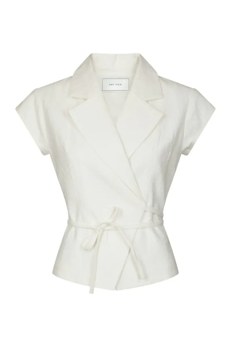 Neo Noir-Salima Ramie Waistcoat-168128-121 Off White-OFF WHITE