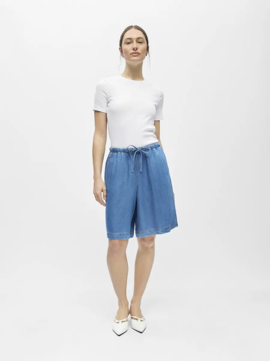 OBJECT-OBJFRAME MW DENIM SHORTS 145 ND-23049270-Light Blue Denim-LICHT DENIM