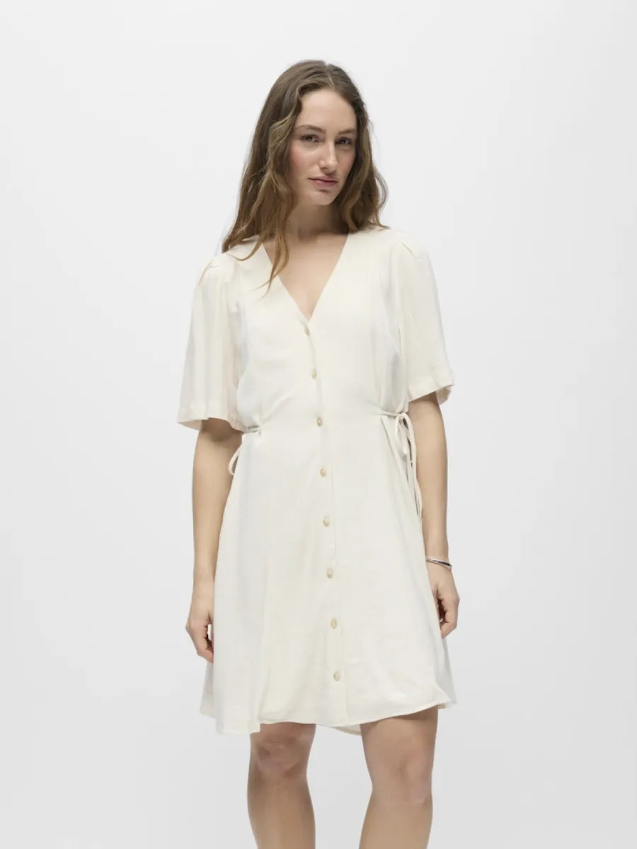 object-objsanne-s-s-re-short-dress-145-nd-23049283-sandshell-zand-4 OBJECT-OBJSANNE S/S RE SHORT DRESS 145 ND-23049283-Sandshell-ZAND
