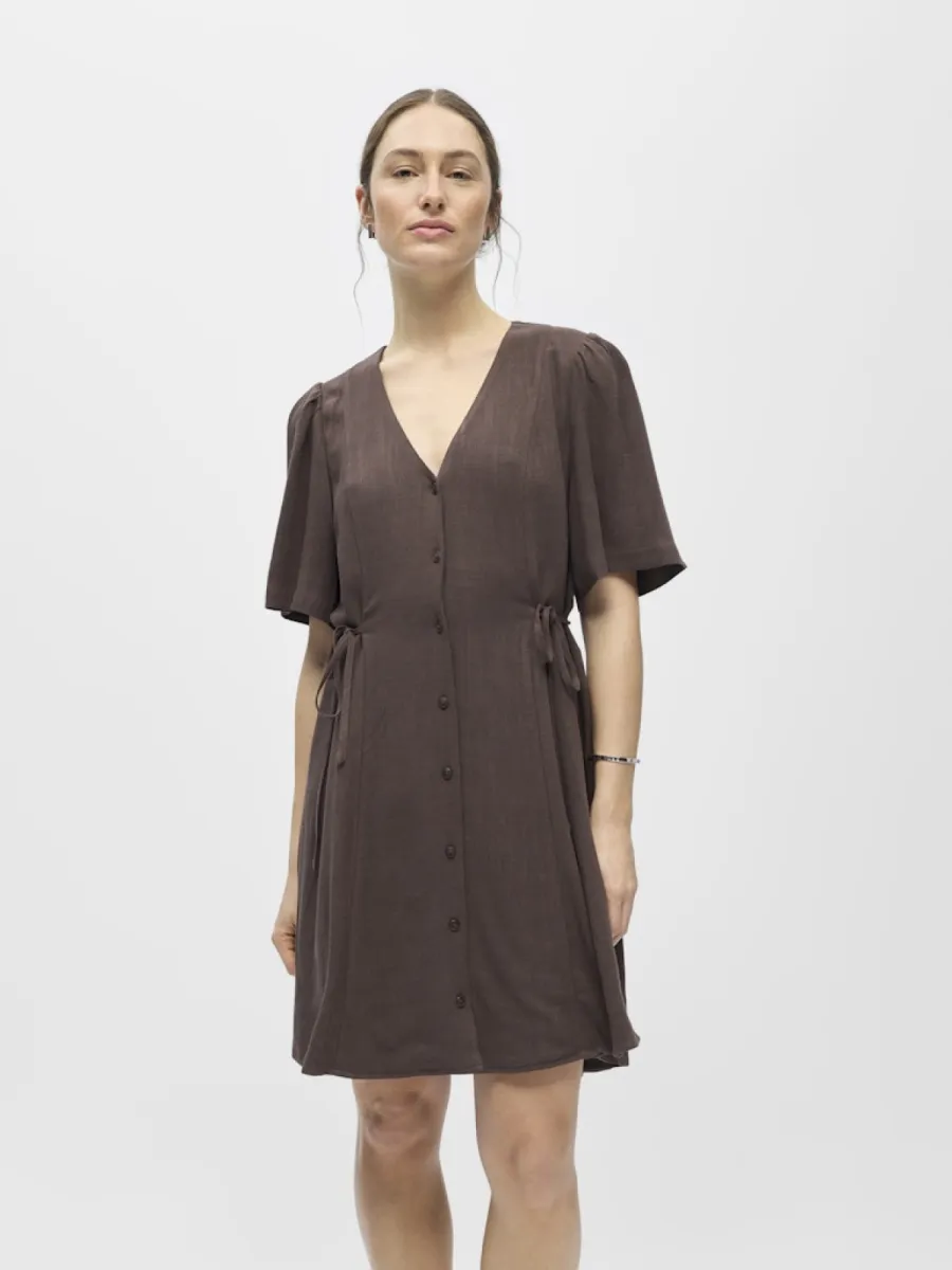 OBJECT-OBJSANNE S/S RE SHORT DRESS 145 ND-23049283-Seal Brown-BRUIN