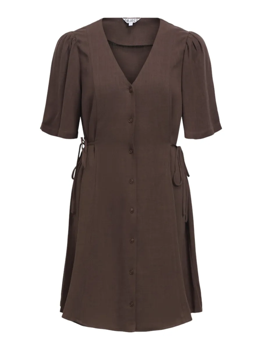 OBJECT-OBJSANNE S/S RE SHORT DRESS 145 ND-23049283-Seal Brown-BRUIN