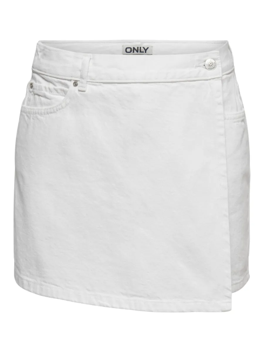 ONLY-ONLELLIE REG DNM SKORT TAI-15371840-White Denim-WIT