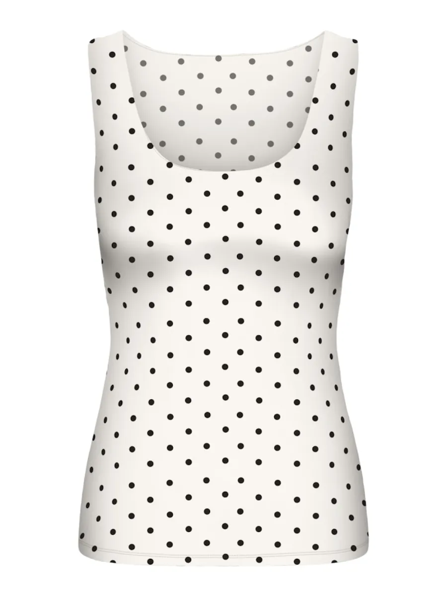 ONLY-ONLLONE AOP 2-WAY S/L TOP JRS-15348826-Cloud Dancer-CREME