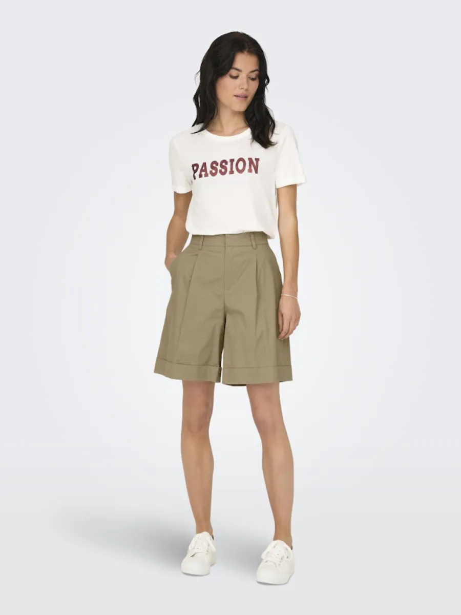 ONLY-ONLROSALIE HW BERMUDA SHORTS PNT NO-15328121-Amphora-ZAND