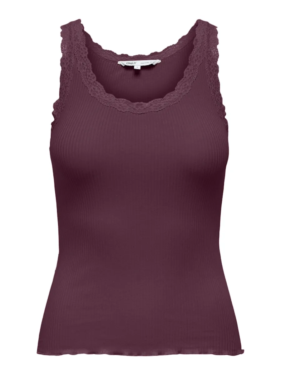 ONLY-ONLSARA SHARAI TANK TOP JRS NOOS-15345994-Fig-BORDEAUX