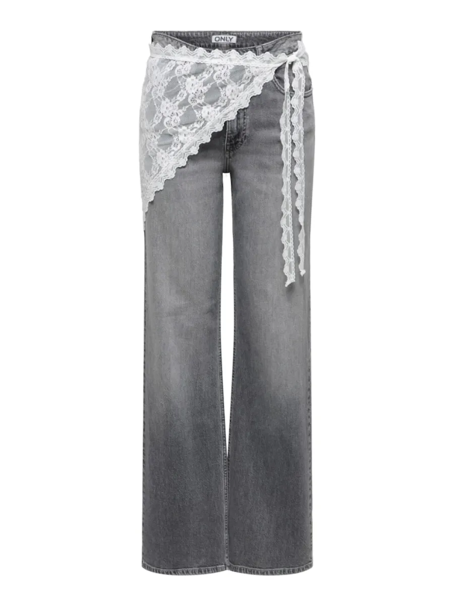 ONLY-ONLSOF LACE SCARF WVN EX-15380407-Cloud Dancer-CREME
