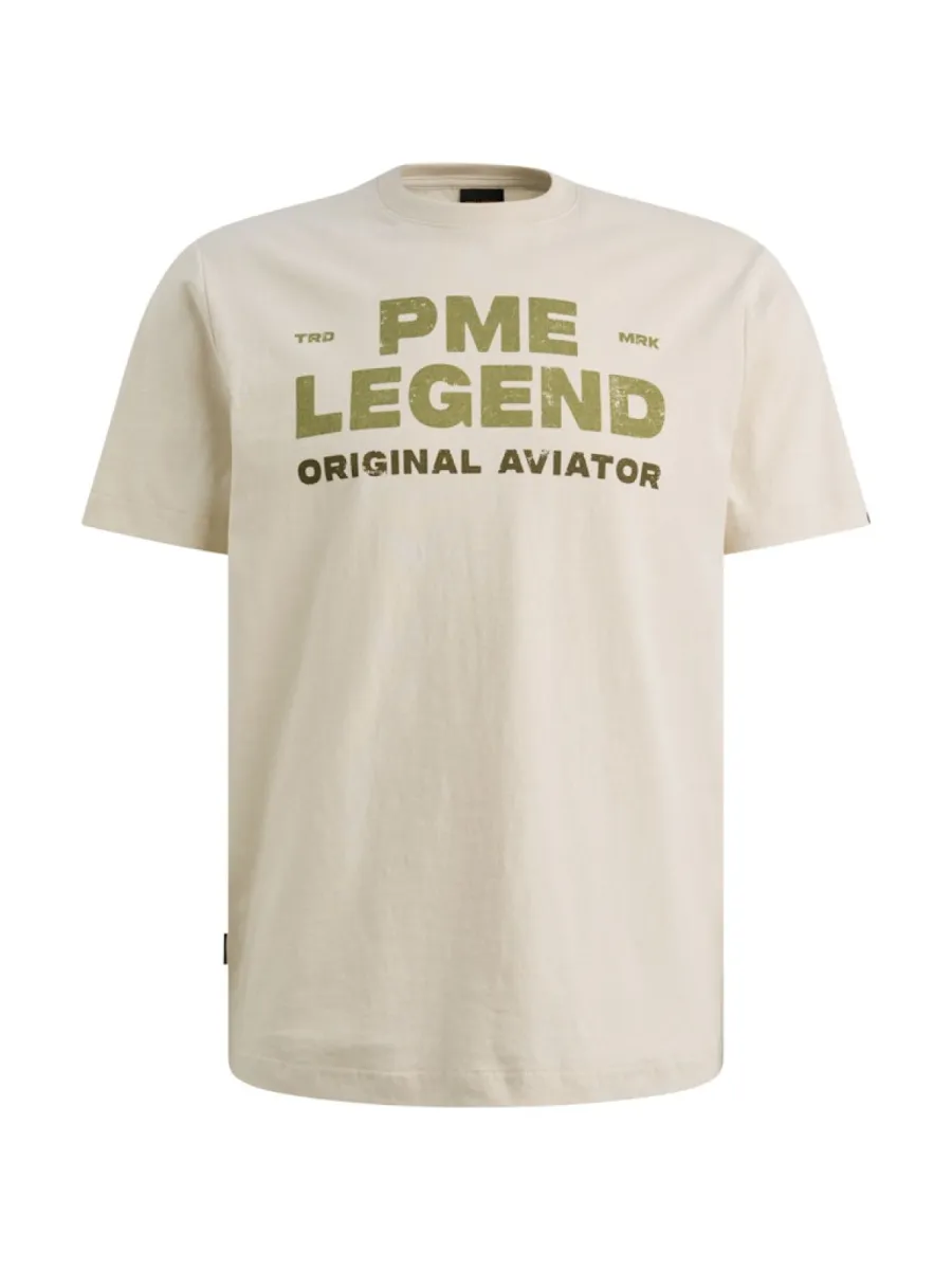 PME LEGEND-Short sleeve r-neck open end jerse-PTSS2606552-7013 Bone white-WIT