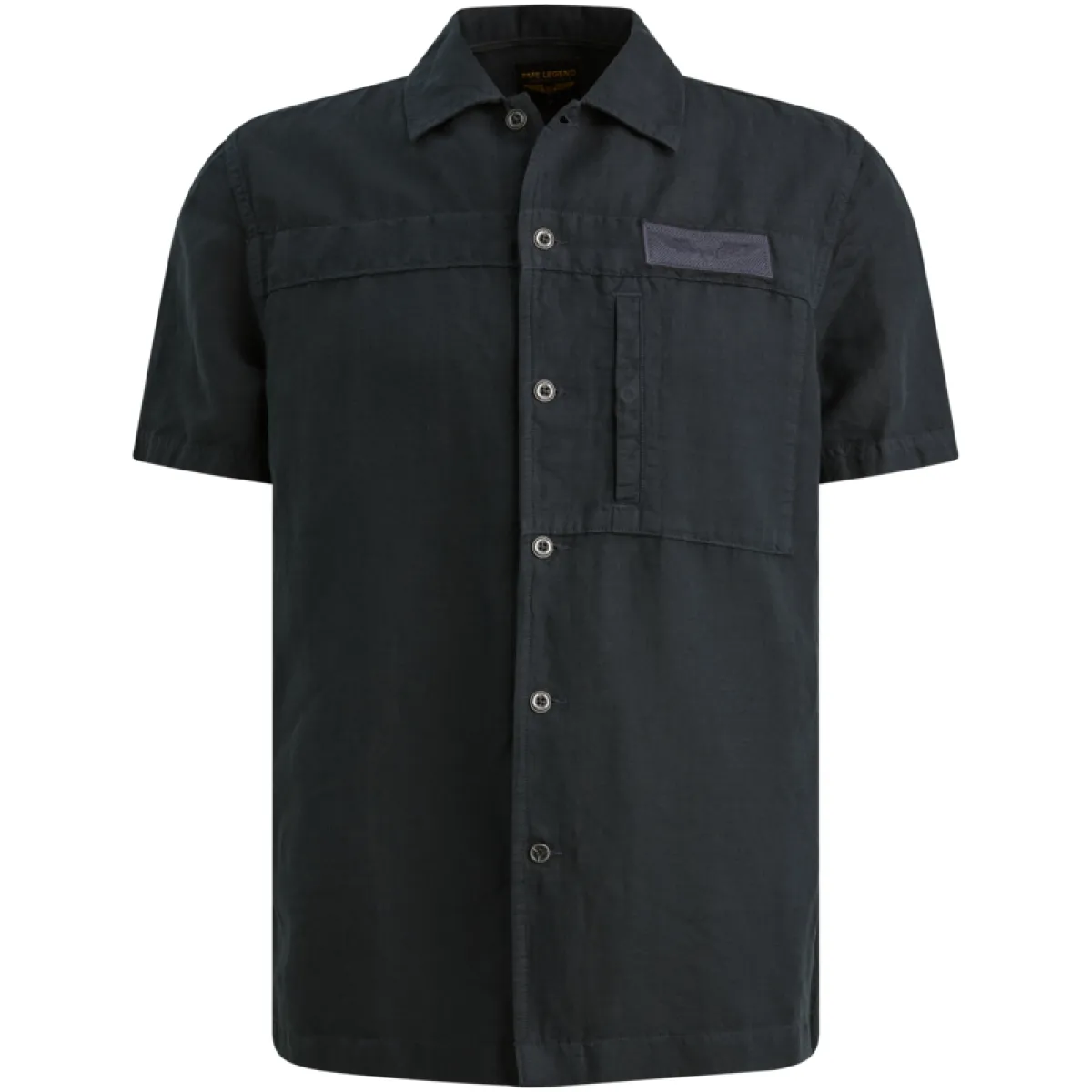 PME LEGEND-Short Sleeve Shirt Cotton/linen ga-PSIS2605236-5282 Carbon-GRIJS
