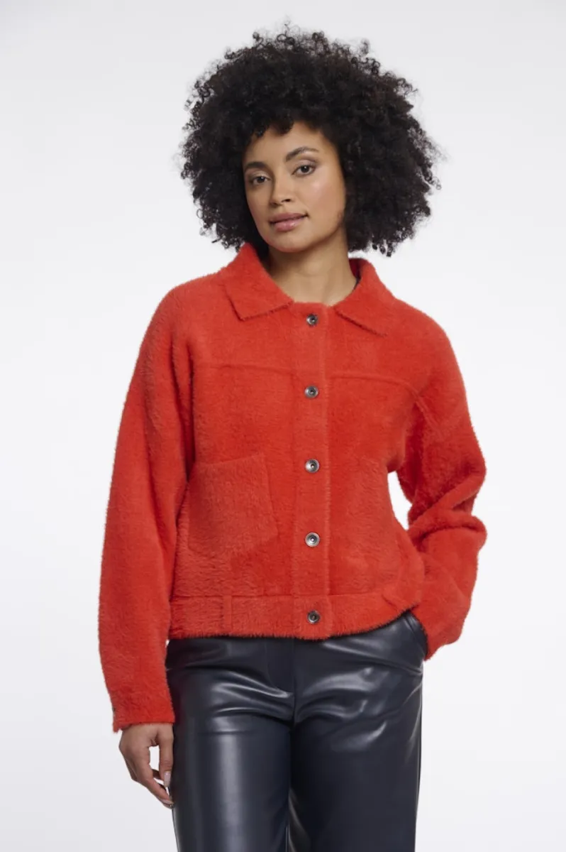 RINO & PELLE-Boxy Jacket-Bubbly.5002611-11149 Luminous Red-ROOD