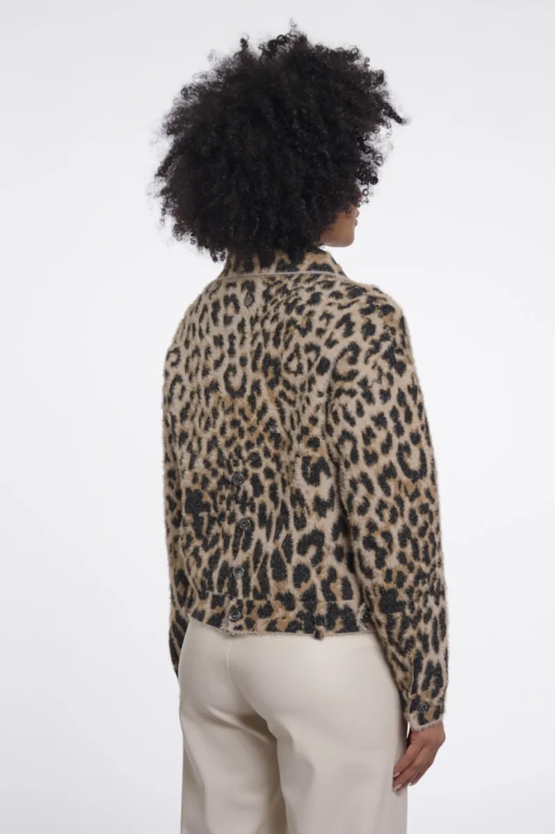 RINO & PELLE-Boxy Jacket-Bubbly.5012611-10307 Light Leopard-BRUIN COMBINATIES