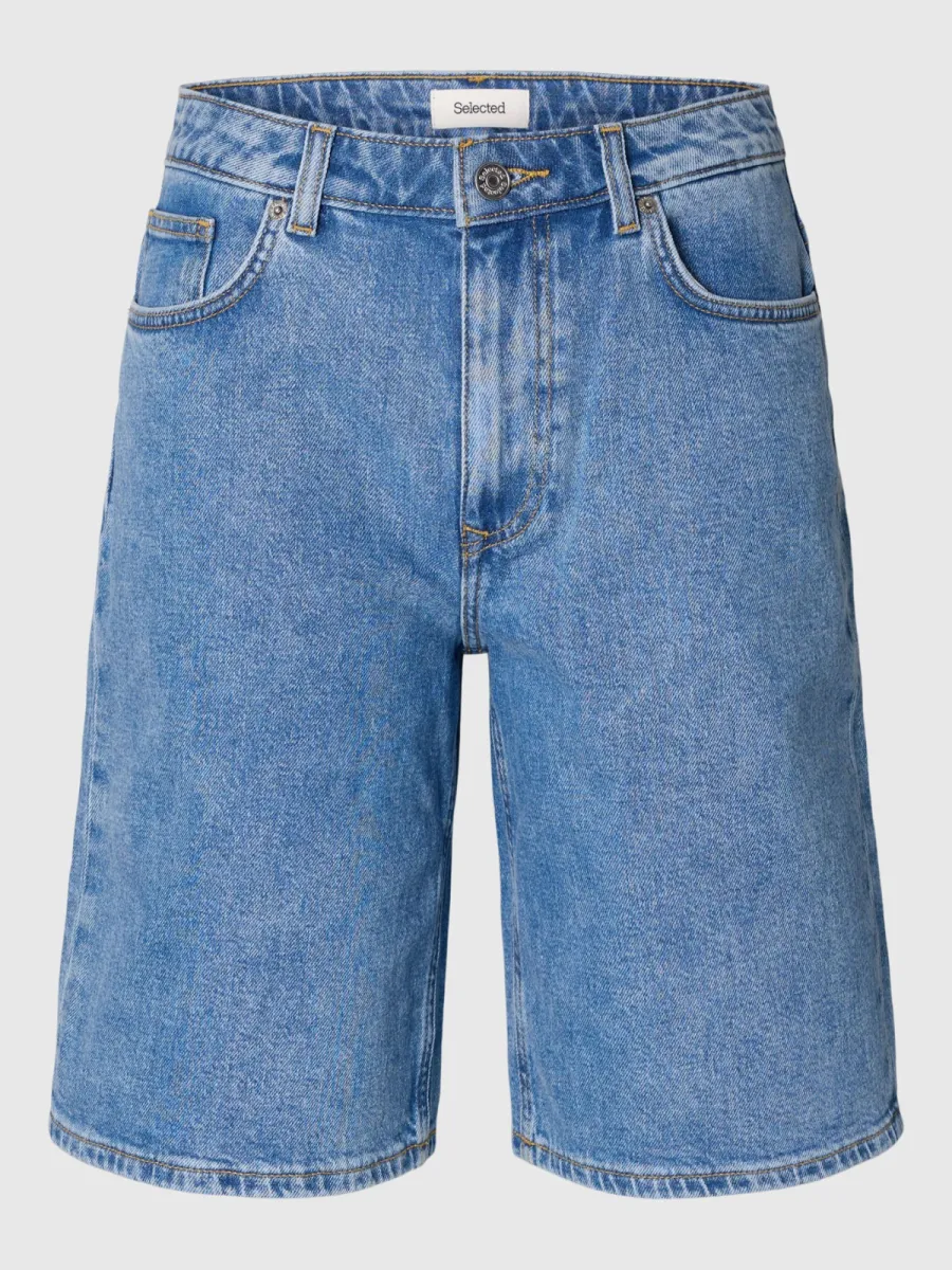 Selected Femme-SLFevelyn kori HW light blu denim shorts-16102621-Light Blue Denim-DENIM