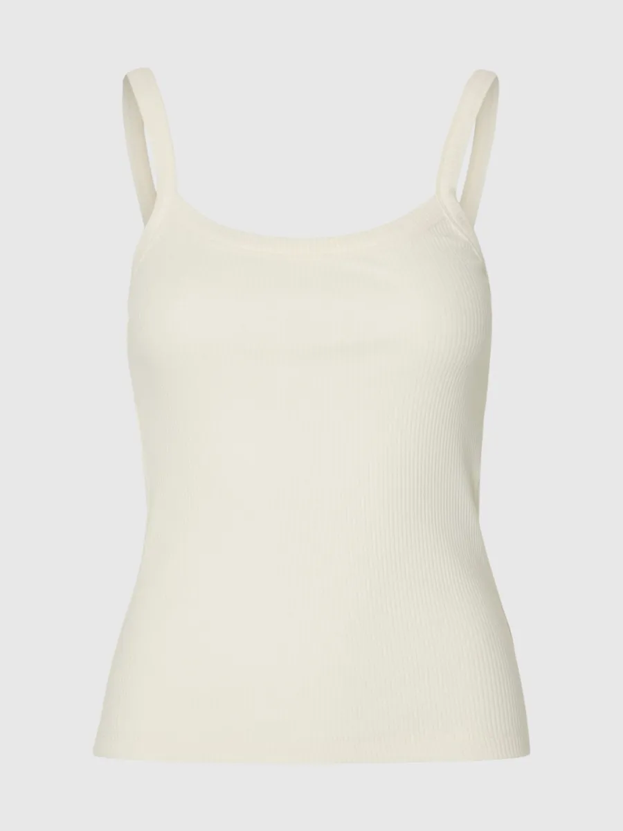 Selected Femme-SLWCELICA ANNA STRAP TANK TOP NOOS-16093261-Snow White-OFF WHITE