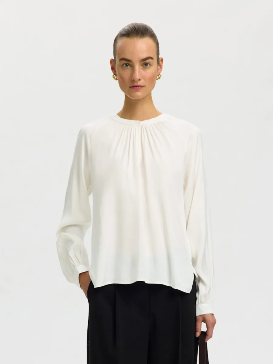 Selected Femme-SLWJONNA LS TOP-16101819-Egret-CREME