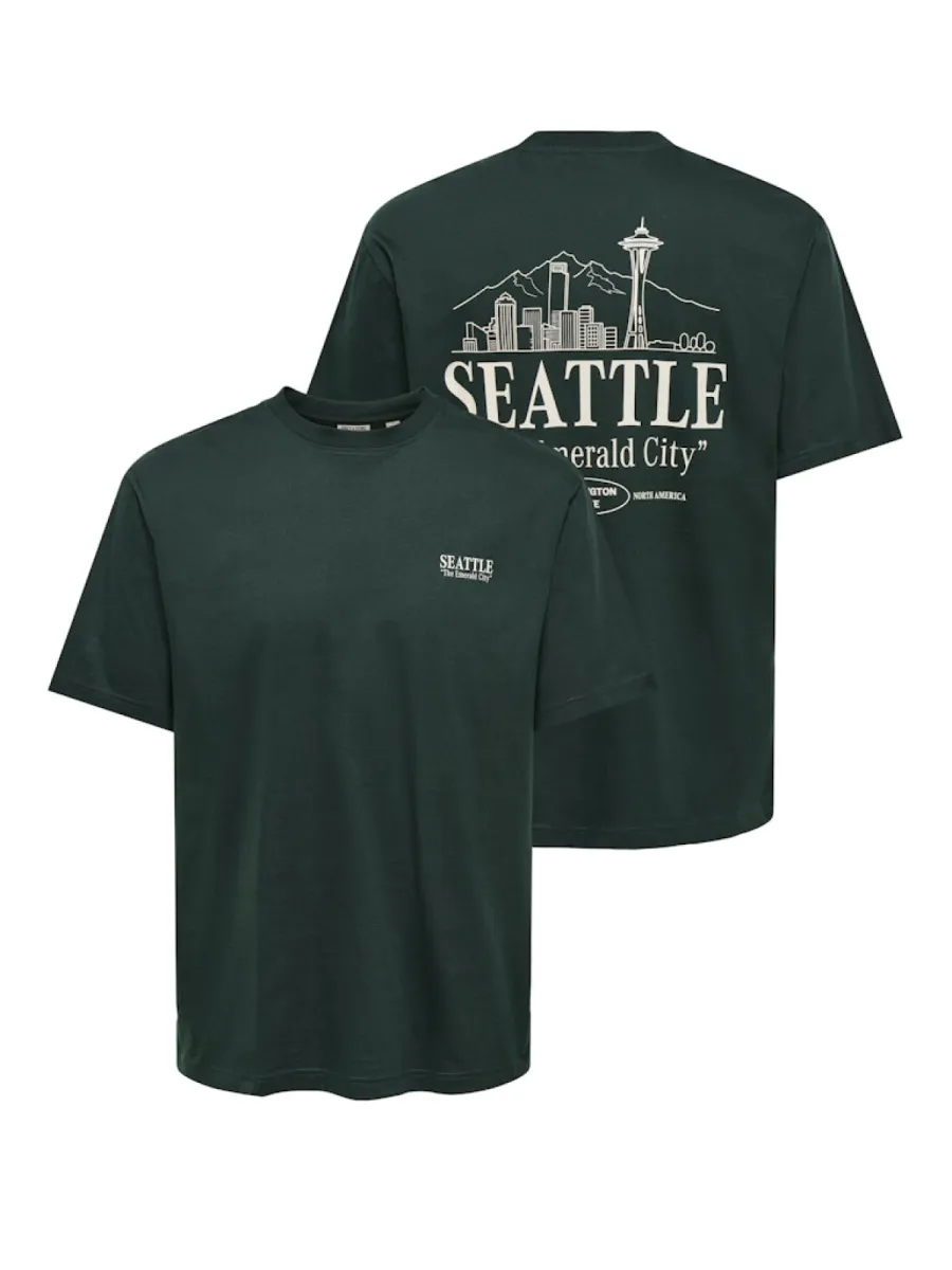 SONS-ONSFRED LIFE RLX SS PRINT TEE NOOS-22038836-Pine grove-GROEN