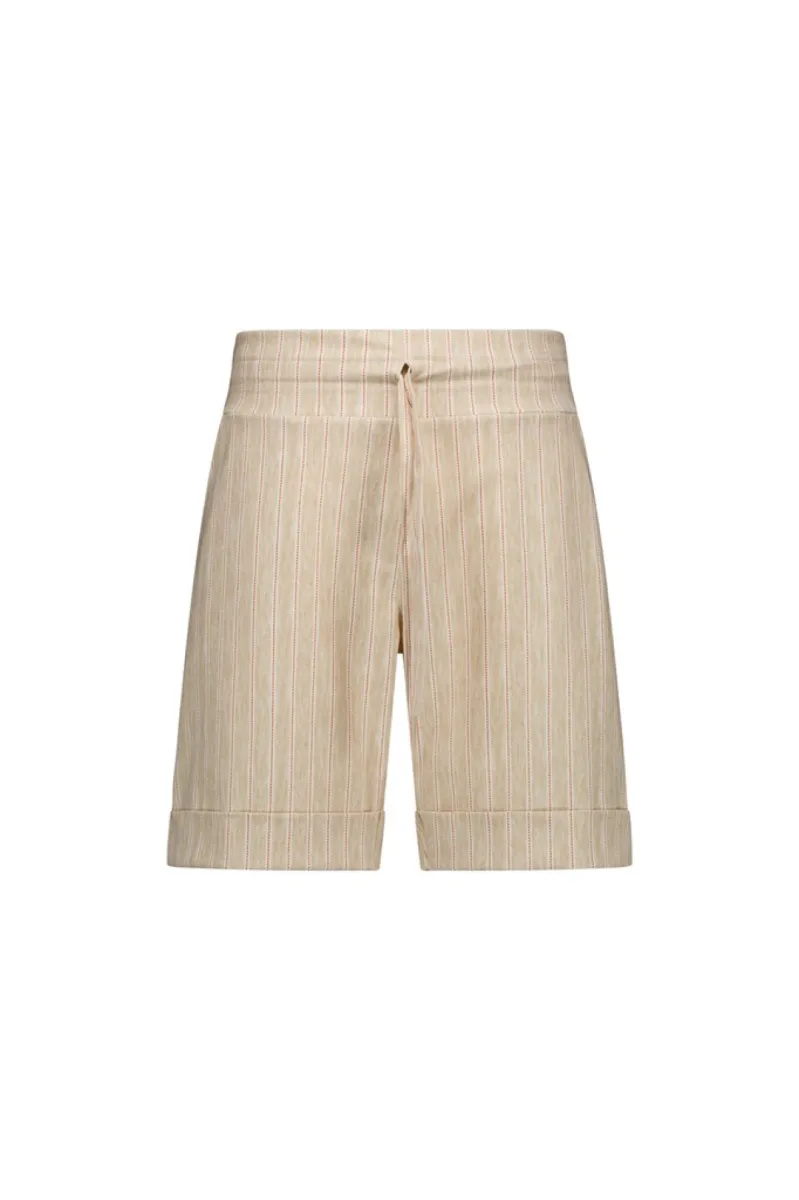 STUDIO ANNELOES-City stripe bermuda-13897-2226 Latte/orchid orange-CAFE