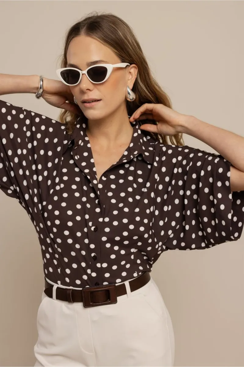 studio-anneloes-fabienne-dot-blouse-13937-8717-espresso-ecru-cafe-3 STUDIO ANNELOES-Fabienne dot blouse-13937-8717 Espresso/ecru-CAFE