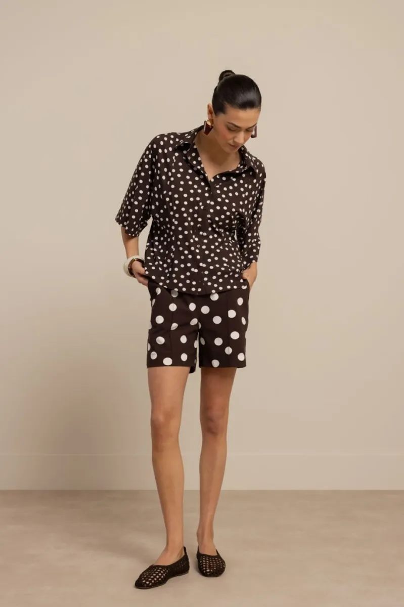 studio-anneloes-fabienne-dot-blouse-13937-8717-espresso-ecru-cafe-4 STUDIO ANNELOES-Fabienne dot blouse-13937-8717 Espresso/ecru-CAFE