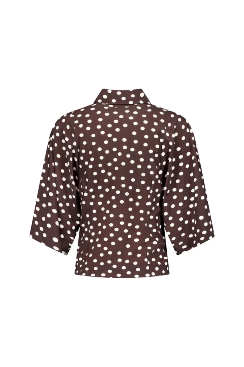 studio-anneloes-fabienne-dot-blouse-13937-8717-espresso-ecru-cafe-5 STUDIO ANNELOES-Fabienne dot blouse-13937-8717 Espresso/ecru-CAFE