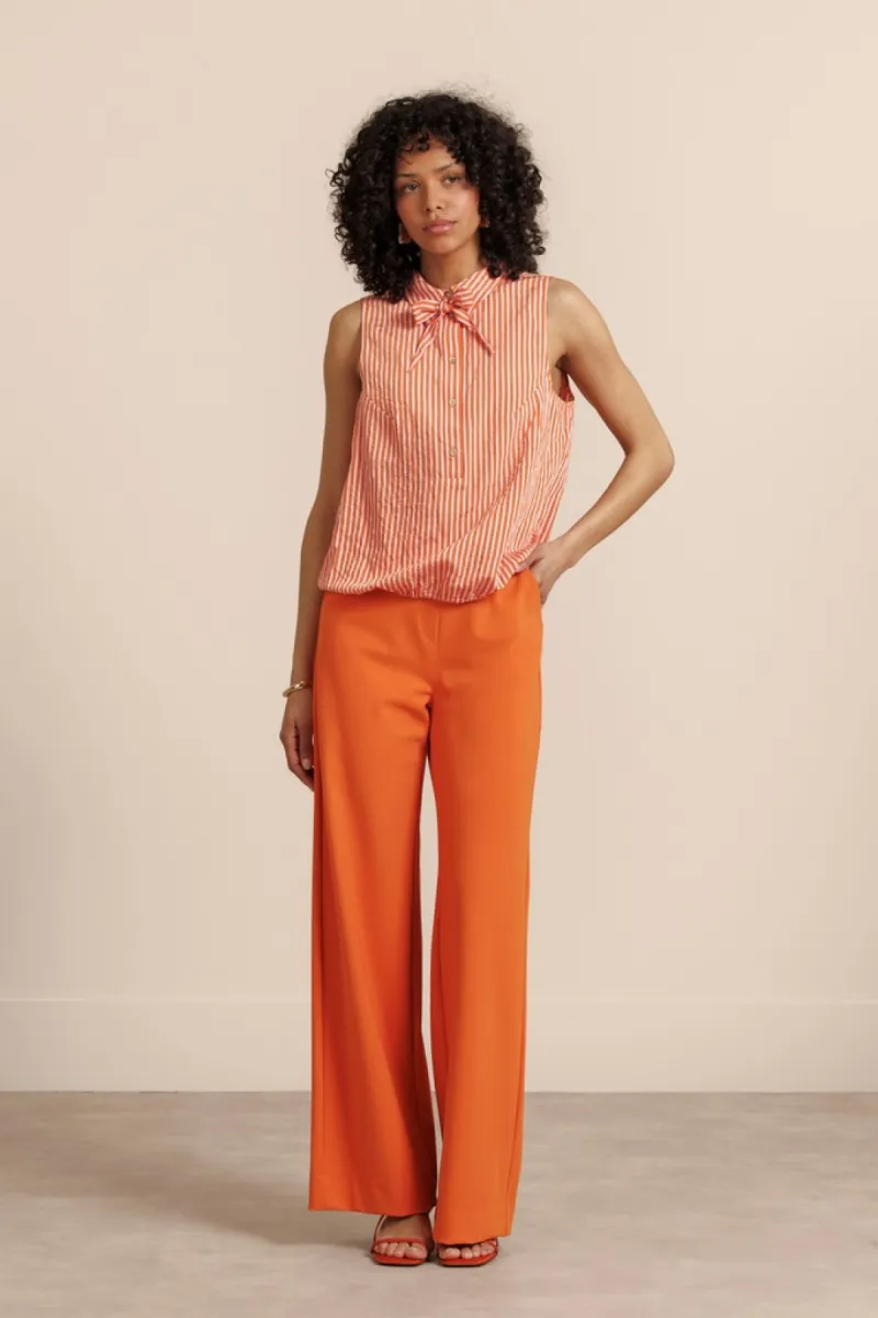 studio-anneloes-kimmy-stripe-poplin-blouse-13907-2644-orchid-orange-pop-pink-oranje-2 STUDIO ANNELOES-Kimmy stripe poplin blouse-13907-2644 Orchid orange/pop pink-ORANJE