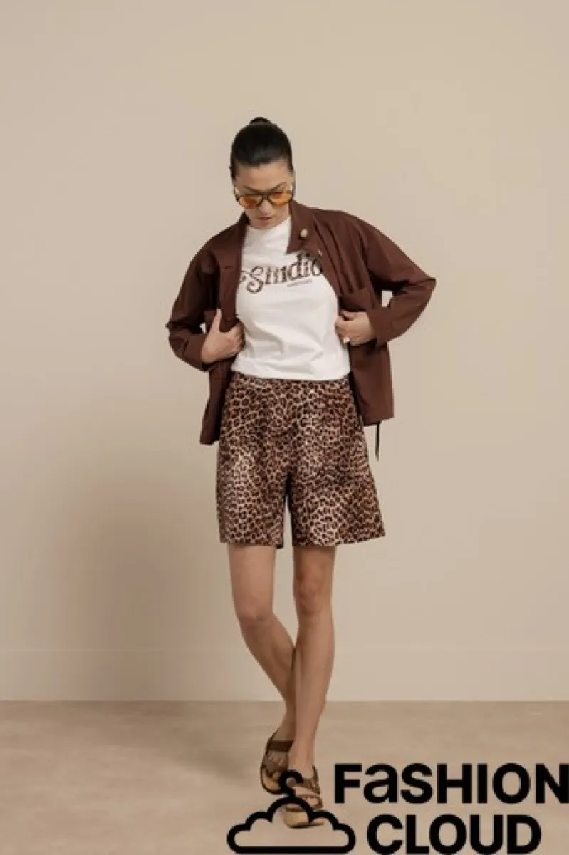 STUDIO ANNELOES-Lindy leopard shorts-13961-9997 Multi color-MULTICOLOR