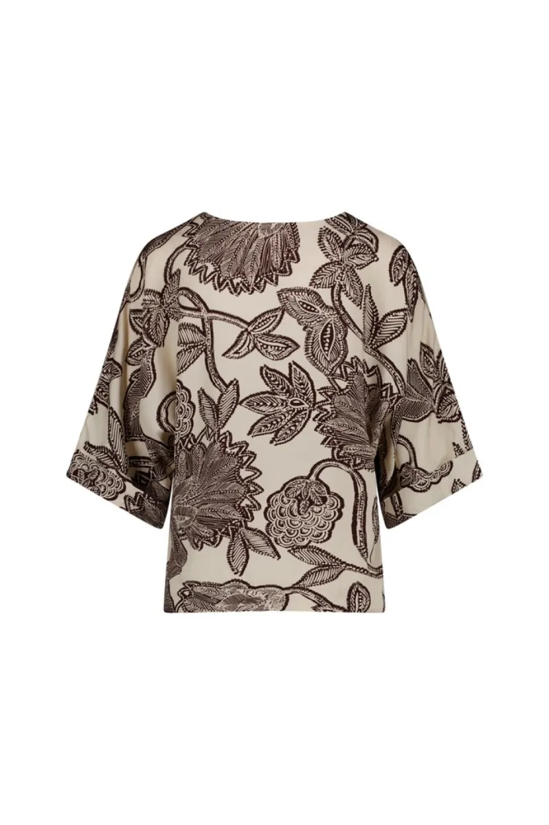 STUDIO ANNELOES-Madison flower top-13962-1486 Kit/chestnut-KIT