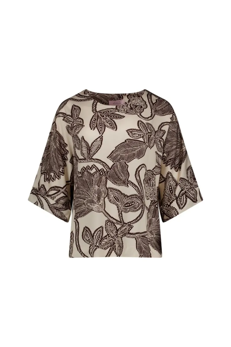 STUDIO ANNELOES-Madison flower top-13962-1486 Kit/chestnut-KIT