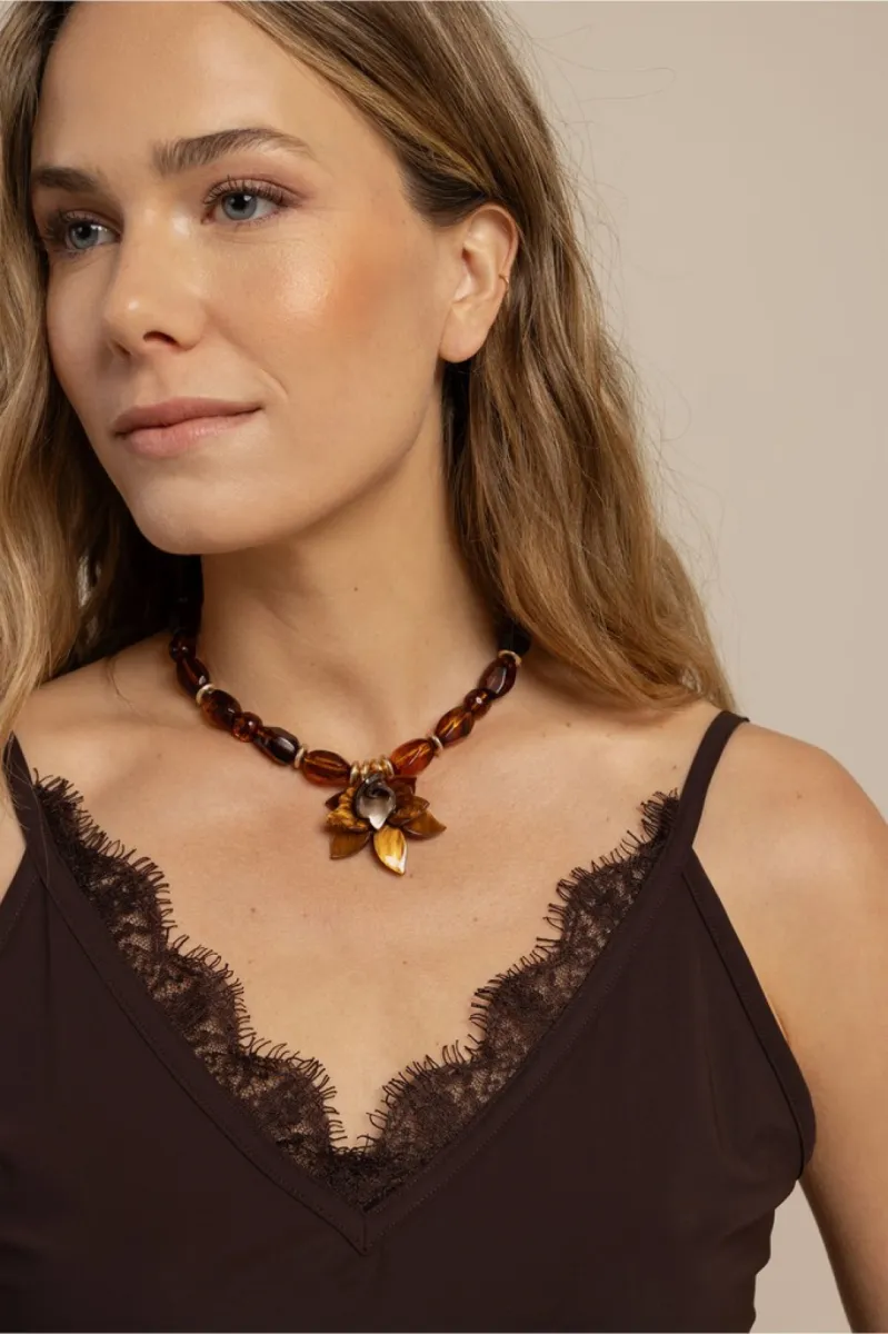 STUDIO ANNELOES-Mitzie lace top-13955-8700 Espresso-CAFE