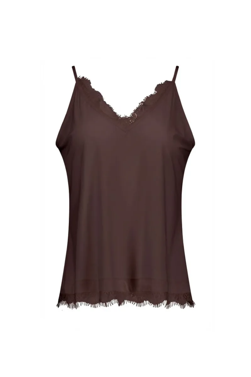 STUDIO ANNELOES-Mitzie lace top-13955-8700 Espresso-CAFE