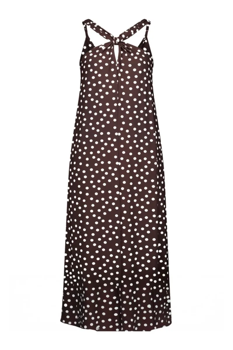 STUDIO ANNELOES-Norah 2way dot dress-13938-8717 Espresso/ecru-CAFE