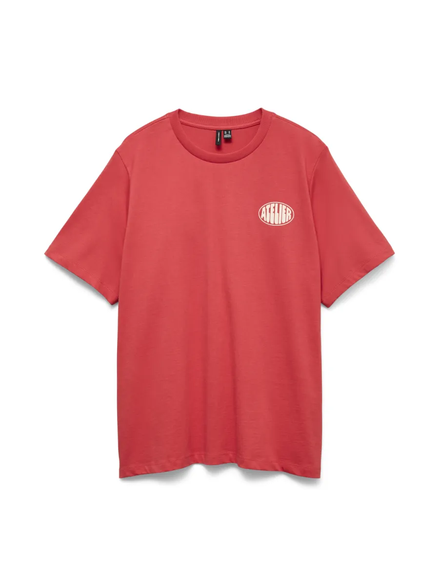 VERO MODA-VMALINA CATY SS TOP BOX JRS-10344836-Pionsettia Summer Atelier-ROOD