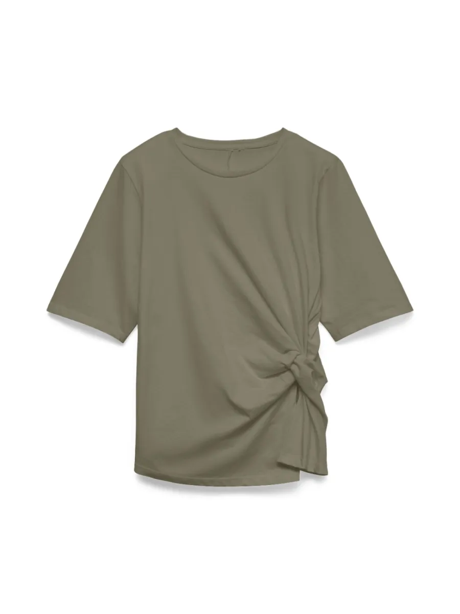 VERO MODA-VMRICKY SS KNOT TEE JRS EXP SB3-10352333-Mermaid-ZEE GROEN