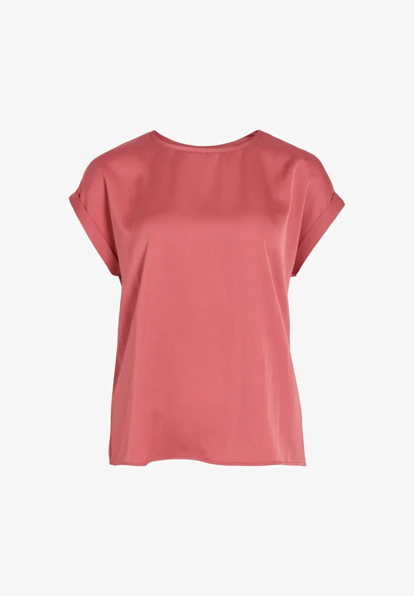 VILA-VIJOSA S/S TOP - NOOS-14101663-Holly Berry-FRAMBOOS