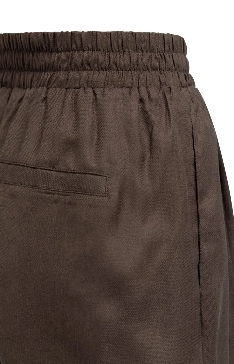 yaya-geweven-short-met-hoge-taille-lyocell-99074-01-321038-606-99074-bruin-1 YAYA-Geweven short met hoge taille; Lyocell; 99074-01-321038-606-99074-BRUIN