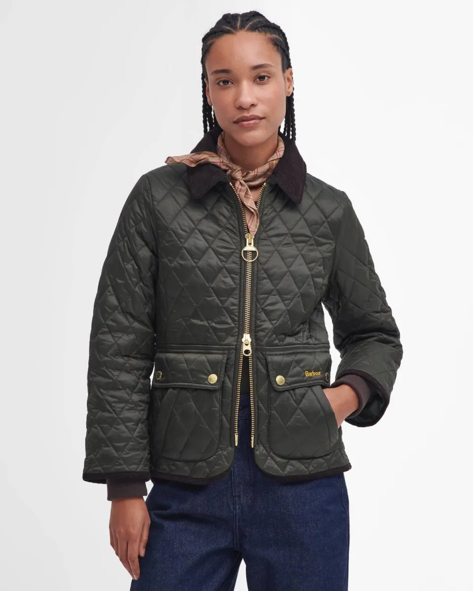 Barbour-Fitted beadnell quilted jacket-LQU1765-SG91 Sage/ancient-GROEN