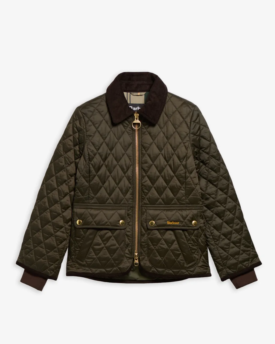 Barbour-Fitted beadnell quilted jacket-LQU1765-SG91 Sage/ancient-GROEN