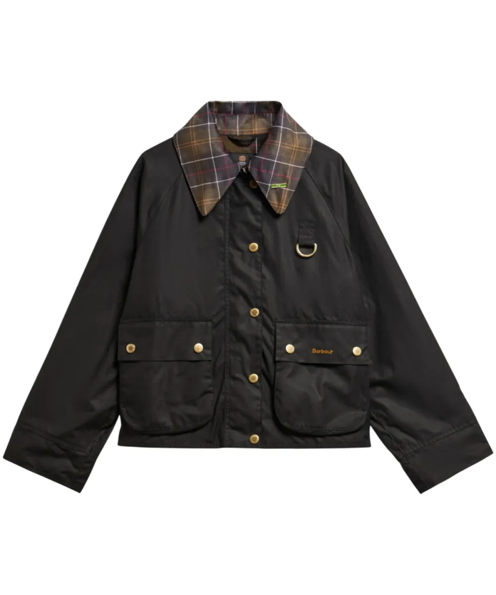 Barbour-Icons tartan collar spy wax jacket-LWX1581-RU91 Rustic/muted-ROEST