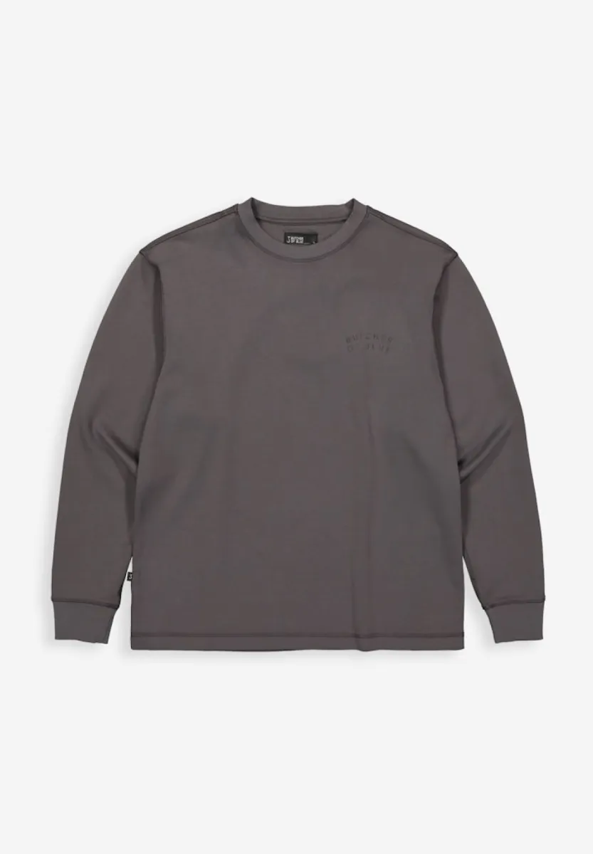 BUTCHER OF BLUE-Mercer layer tee LS-M2622034-694 Topaz brown-BRUIN