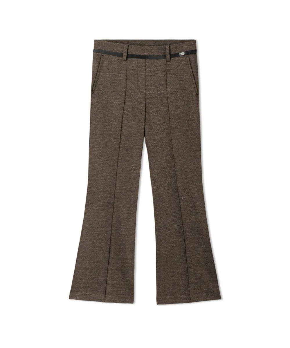 CAMBIO-Francoise cropped-6242 0387 08-868 Micro tweed espresso/black-CAFE
