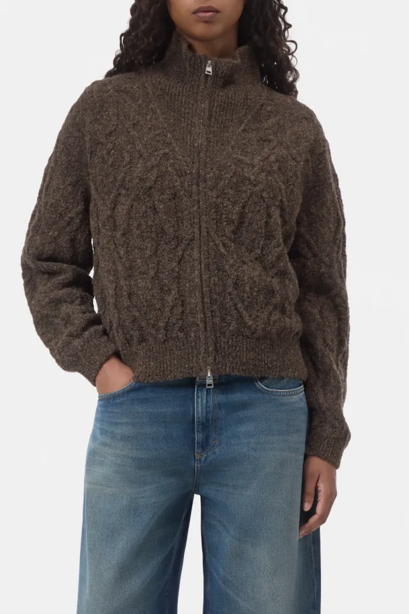 Closed-Troyer zip cardigan-C96449-98W-22-963-BRUIN